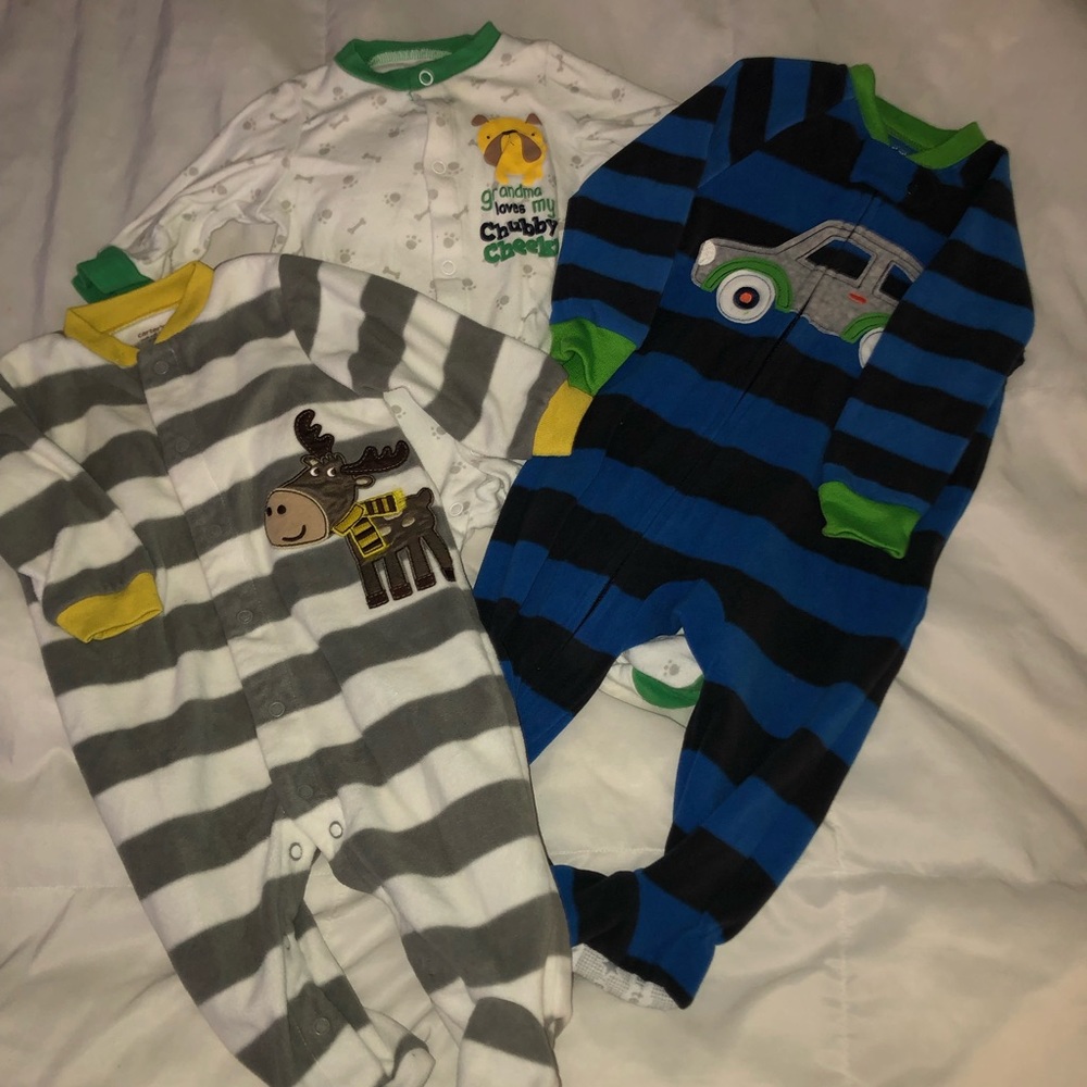Carters boys bodysuits, bundled